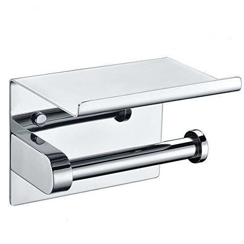 Aothpher- Toilettenpapierhalter aus hochwertigem Edelstahl 304,Chrom-Finish, Rollen Toilettenpapier Regal im Badezimmer …