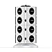 Produktbild Steckdosenleiste,Mehrfachsteckdosen,Mehrfachstecker,15 Fach mit 2 USB,Steckdosenturm,Überspannungsschutz,einzeln schaltbar, 2500W/10A