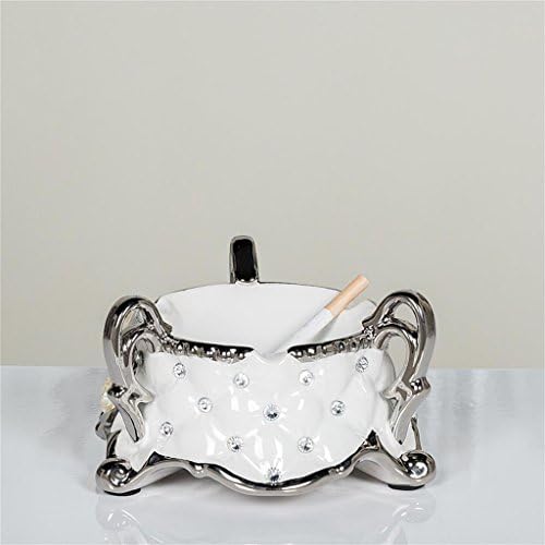 Creative modern fashion diamond inlaid ceramic ashtray Jane European-style living room coffee table office practical quality ornaments