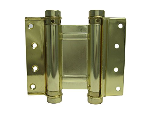 Preisvergleich Produktbild Pendeltürband 100mm Pendeltürbänder Pendeltürscharnier Schwingtür Messing vermessingt