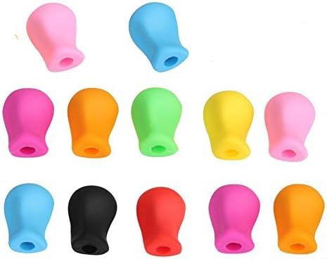 STAR SSTO Pencil Grips Ergonomic Writing Aid for Righties and Lefties Pencil Grip for Handwritting Random color (12)