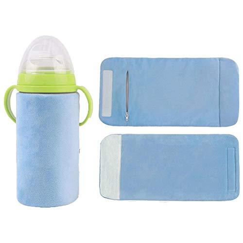 Preisvergleich Produktbild Warmes Milchset Baby Fläschchenwärmer, mit Warmhaltefunktion USB Flaschenisolierset Flaschenwärmer Tragbare beheizte Milchwärmer zur Durchführung
