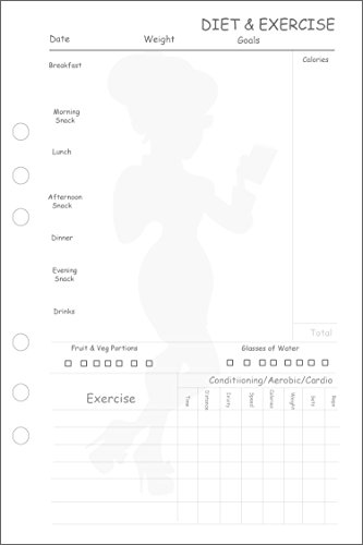 Download The Marvellous Miss Jones Monthly Diet & Exercise Planner – Personal Size Organiser Papers - Filofax Compatible