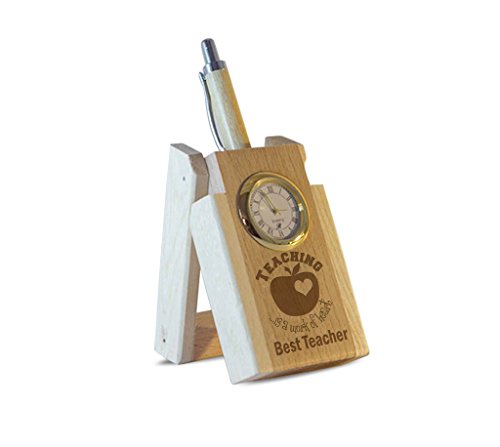 TIED RIBBONS Best Teacher Engraved Wooden Penstand