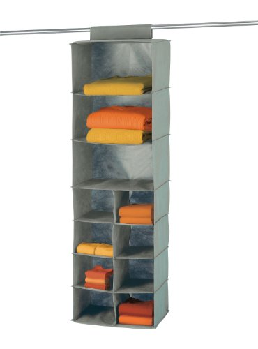 WENKO 4374110100 Wäschesortierer Libertà - 11 Fächer, 100% Polypropylen, 36 x 123 x 29 cm, Grau
