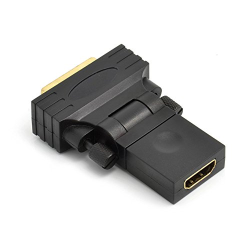 IIEasy Drehen 90 180 360 Grad weiblich auf männlich Gold Adapter HDMI zu DVI 24+1 Anschluss Gold Konverter Adapter für Multimedia - 3