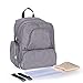 Produktbild SSeir Ändern Baby Windel Tasche Windel Rucksack Multi-Funktion Groß Kapazität Wasserdicht Reise Rucksack Windel Taschen Stilvoll Rucksack Kinderwagen Riemen,Grey
