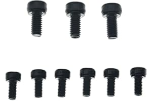KAISH Stainless Steel Tremolo Bridge Saddle Mounting Screws Guitar Locking Nut Lock Nut Screws Fits for FR Black