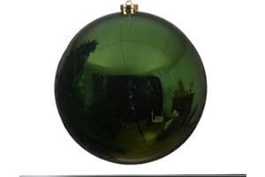 KAEMINGK 1 Bola de Navidad verde pino 20 cm árbol de Navidad adornos adornos