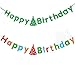 Produktbild Fully 2stk. Geburtstag Happy Birthday Schrift String Girlande Kinder Party Feier Dekoration (Bunt,Grün)