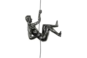 TAOYUN Climbing Man Wall Decor Resin Iron Wire Wall Hanging Decorations Art Sculpture Figures Retro Hanging Statue Home Decor Gifts