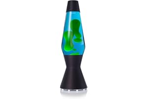 MATHMOS Astro Lava Lamp in Matt Black | UK Inventors of The 1963 Design Classic | Blue & Green Lava Lamps Handmade in Britain to The Highest Safety Standards