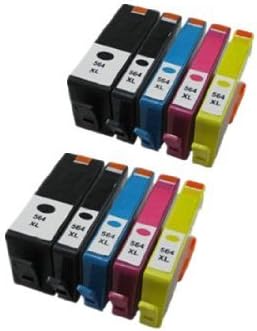 inktoner 10PK Remanufactured Ink Cartridge Replacement for New Generation HP 564XL (show ink level)CN684WN CN685WN CN686WN CN687WN (2 Black, 2 Small Black, 2 Cyan, 2 Magenta, 2 Yellow) by Ink Toner