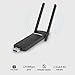 Produktbild TYXS Dual Band 1200Mbit/s WiFi Adapter, 5.8GHz 900Mbps/2.4GHz 300Mbps USB WiFi Dongle für Windows XP/ 7/8/ 8.1/10 (Schwarz)