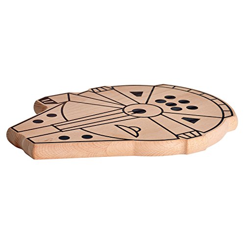 Star Wars Millenium Falcon Schneidebrett XL Buche massiv von Elbenwald