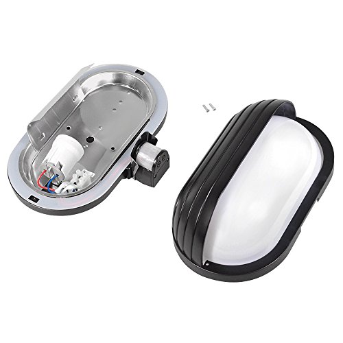 Maclean MCE33 PIR Wand Plafond mit Bewegungssensor 60W 180° Bewegungsmelder Lampenhalter E27 Wandleuchte - 4