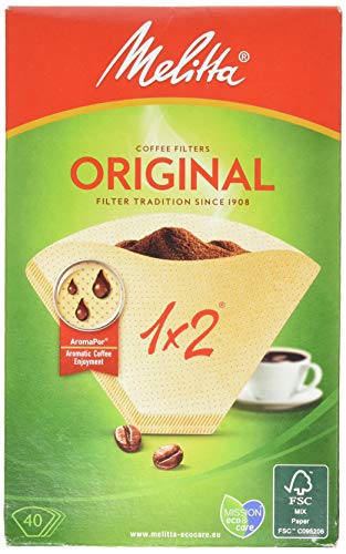Melitta 502001 Filtros de Café Desechables, Papel, Natural
