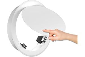 ENHEN Trappe de Visite Trappe D'inspection Magnétique Ronde Blanche, Panneau D'accès à Ouverture par Bouton-Poussoir pour Mur et Plafond, Couvercle de Trou de Grenier Circulaire(250mm/10)