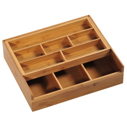 Kesper 70720 Aufbewahrungsbox, aus Bambus, Maße - 37 x 31.5 x 9.5 cm