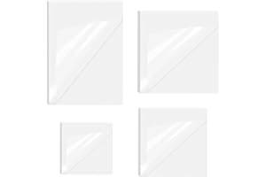 luoshaPUCY 200 Blätter Transparente Haftnotizen, Transparent Sticky Notes Set Wasserfest und Wiederbeschreibbar durchsichtige Notizzettel für Schule Büro Zuhause (40*40mm+50*50mm+76*76mm+70*95mm)