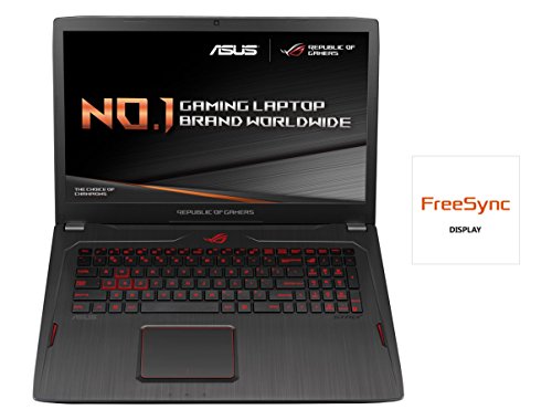ASUS GL702ZC-GC098T ROG Strix 17 3-inch Gaming Laptop  Black  -  AMD 6-Core 12 Thread Ryzen 5 1600 Processor  FreeSync Display  8 GB RAM  256 GB SSD  