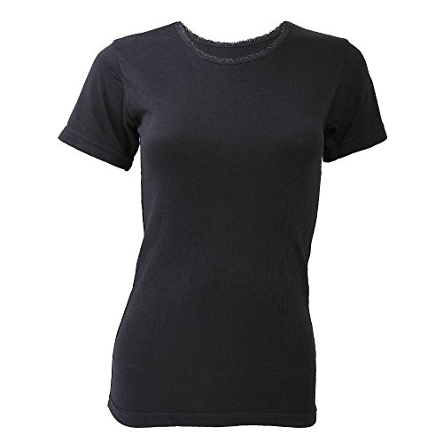 Floso - T-Shirt Thermique à Manches Courtes - Femme (FR 38-40) (Noir)
