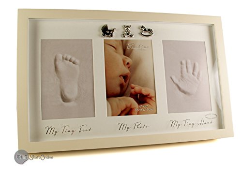 Baby Hand Print and Foot Print Plaster Cast Kit & Photo frame