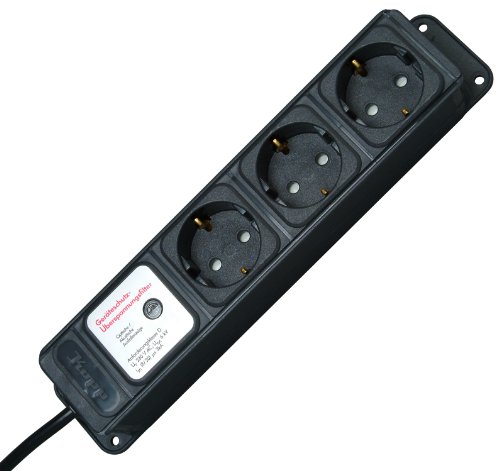 Preisvergleich Produktbild Kopp 127915010 UNOversal 3-fach Steckdosenleiste, anthrazit, mit Überspannungsschutz