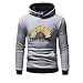 Produktbild Luckycat Herren Sweatshirt Hoodie Sweatjacke Kapuzenpullover Herren Slim Fit Baumwolle-Anteil Moderner weißer Herren Hoodie-Sweatshirt-Pulli Langarm Herren schwarzer Pullover-Shirt mit Kapuze
