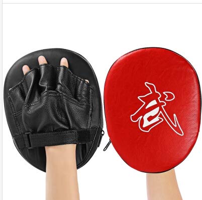 Ouken 1pcs Focus Boxe Punch Mitaines d'entraînement pour Le karaté Muay Thai Kick, Rouge