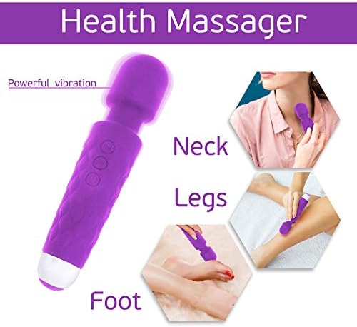 1Pc Powerful USB Charge Wand Vibrating Massager Handheld Wireless Full Body Massage