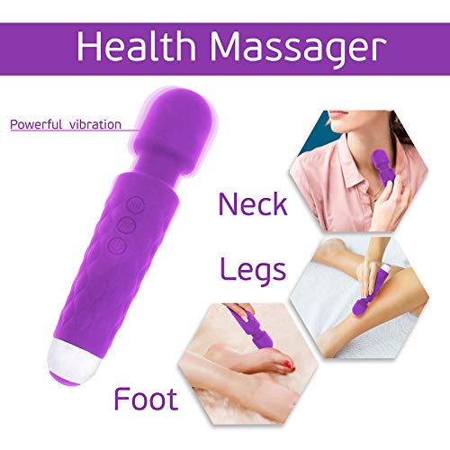 1Pc Powerful USB Charge Wand Vibrating Massager Handheld Wireless Full Body Massage