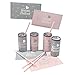 Produktbild Frau WUNDERVoll® 24 Prosecco DOSEN Aufkleber, ROSA/GRAU, Team Braut inkl. Strohhalme/Hochzeit, Jungesellinnenabschied, JGA, Hochzeitsfeier, Mädelsabend, Geburtstag, Gastgeschenk