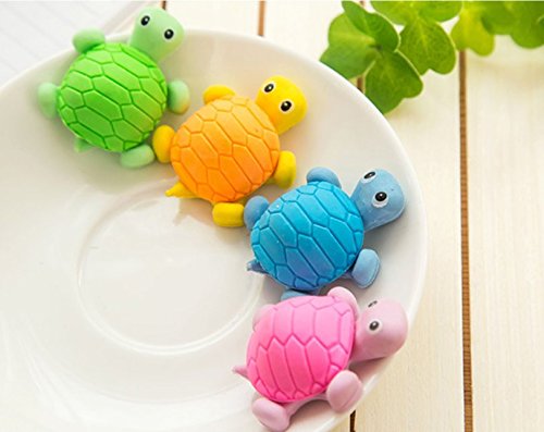 Hosaire 5x Eraser Radiergummi Schildkröte-Form Radierer Schulbedarf Schmutzradierer Briefpapier (Zufällige Farbe) - 7