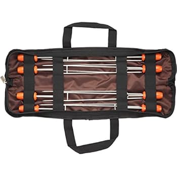 Campingaz 63959 Doppel-Grillspieße mit Holzgriffen 6 Spieße, Länge 44