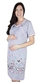Mija – 2 in1 Hübsches Stillnachthemd & Umstandsnachthemd Nachthemd 2061 - 2
