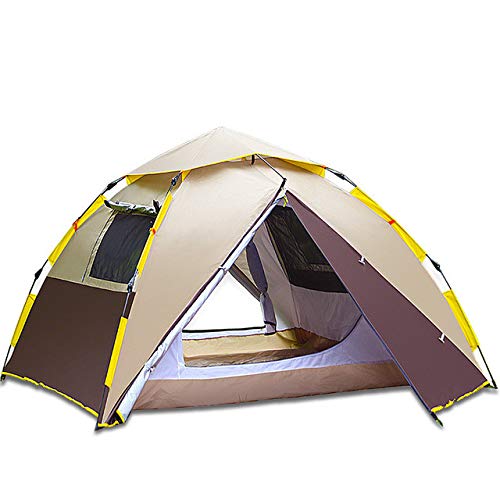BZR-MY Al Aire Libre 3-4 Personas Velocidad autom&aacute;tica Abrir Protector Solar a Prueba de Lluvia Tienda de una Sola Capa,Orange Tiendas de campaña Artículos educativos