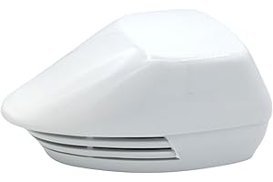 Shop SoftAir Bocina eléctrica náutica negra o blanca 12 V ABS para barco o bote inflable con soporte y tornillos de acero inoxidable (sirena Quad blanca)