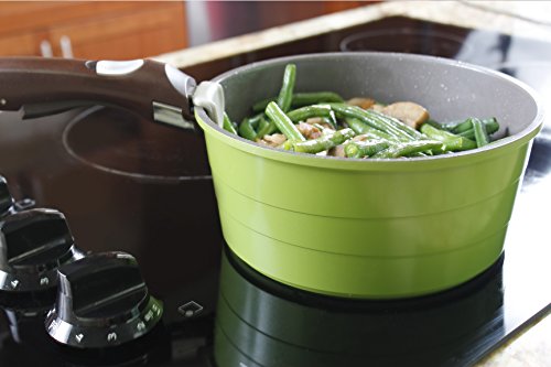 Neoflam Midas Cast 9-Piece Aluminum Cookware Set with Detachable Handle, Multicolored