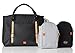 PacaPod Mirano Black Designer Baby Changing Bag - Luxury Black Tote 3 in 1 Organising System