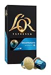 L'Or Espresso Café Decaffeinato - Intensité 6 - 50 Capsules en Aluminium Compatibles avec les Machines Nespresso&reg; (Lot de 5X10 capsules)
