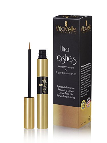 Wimpernserum & Augenbrauenserum mit Prostaglandine | Lash Booster | Serum für Wimpernverlängerung und Wimpern-Volumen | Vitavelle ULTRA LASHES | 8 ml - 2