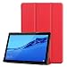 Produktbild huichang Huawei Mediapad T5 10 Zoll Hülle, Ultra Schlank Schutzhülle Case mit Zwei Einstellbarem Standfunktion für Huawei Mediapad T5 Tablet (Rot)