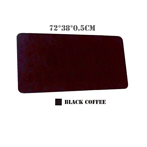 Kupx Schreibtischunterlage für Computermonitor und Maus, Leder, 71,1 x 38,1 x 0,5 cm, Schwarz - 2