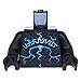 Produktbild LEGO 2 x Oberkörper mit Steinplatten, Blau und weiße Blitz Effekte Schwarz