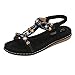 Produktbild ODRD Sandalen Shoes Lässige Frauen Sandalen Flache weibliche Sandalen Elastic Band Sandalen Casual römischen Sandalen Schuhe Strandschuhe Freizeitschuhe Turnschuhe Hausschuhe