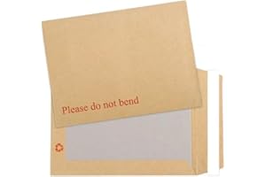 PACKNSELL (10 Pack) A5/C5 Hard board backed envelopes with do not bend envelope printed