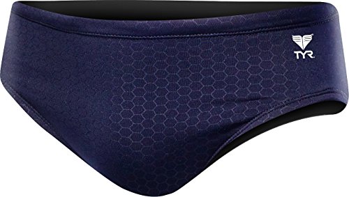 TYR Men’s Hexa Racer Swimsuit Short, Navy, 32