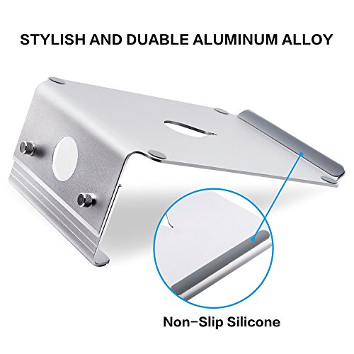 Paragala Ergonomische Einstellbare Laptop Ständer Universal Stilvollen Aluminium Notebook Halter für MacBook Pro Air Stand And Other 10-17 Zoll Laptops (Silver2) - 5