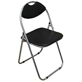 Chaise pliante rembourrée - pour le bureau - noir